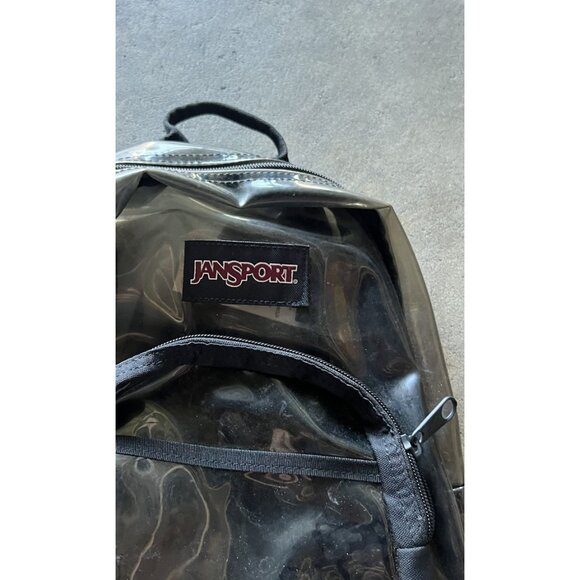 Vintage Jansport Half Pint Mini Corduroy Backpack Classic Translucent Black main image 8